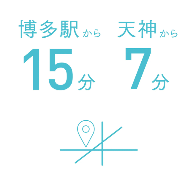 博多駅から15分天神から7分